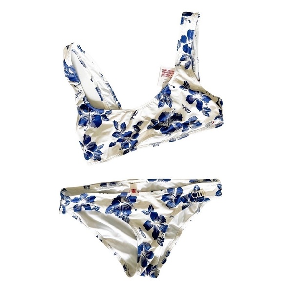 NWT SOLID & STRIPED The Elle Floral Aloha Biki Set M - Picture 2 of 4